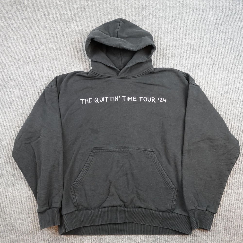 One Of These Days Hoodie Mens Medium Black Fleece Quittin Time Tour Zach Bryan
